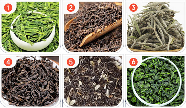 different kinds tea