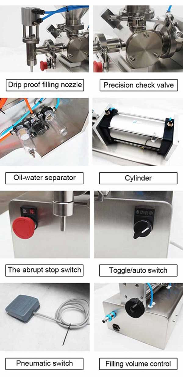 pneumatic filling machine parts