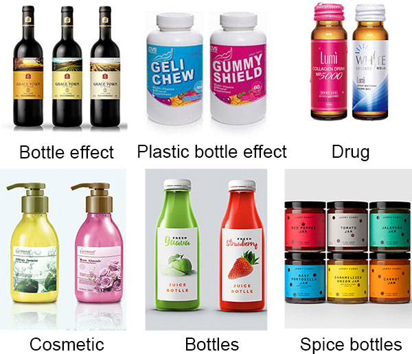 labeled round bottles
