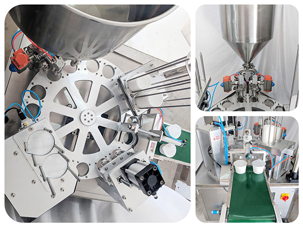 yogurt cup filling and sealing machine