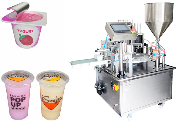 yogurt cup filling and sealing machine
