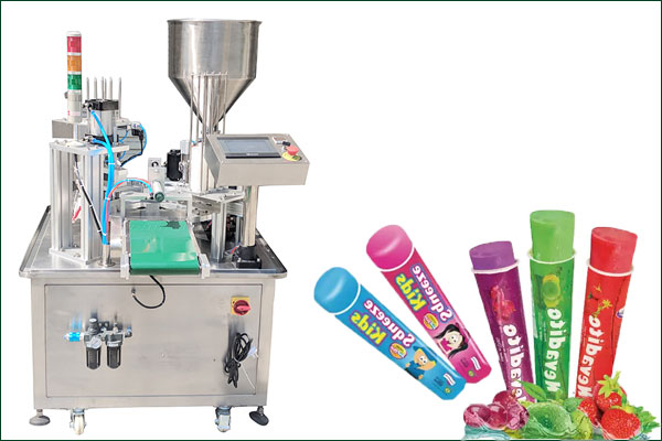 ice cream calippo tube filling and sealing machine